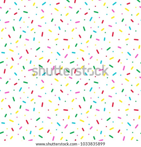 Seamless pattern with colorful sprinkles. Donut glaze background.
 Royalty-Free Stock Photo #1033835899