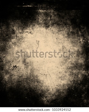 Grunge scratched old texture background with black frame and space for text or picture