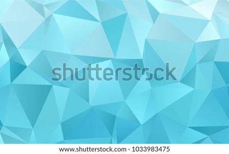 Light BLUE vector shining triangular template. Geometric illustration in Origami style with gradient.  A completely new template for your business design.