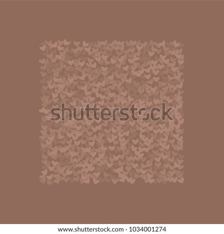 Heart brown which consists of isolated elements. Modern style with beautiful elements in heart brown. Can be used as print, wallpaper, cards, valentine cards, logo, background and etc.