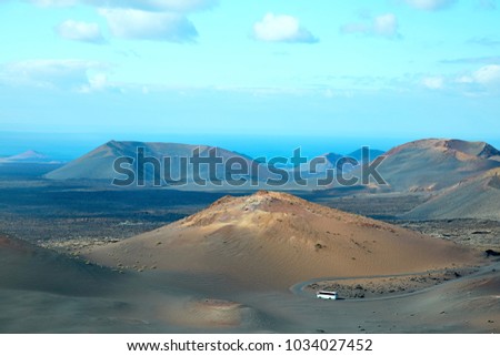 Volcano of Lanzarote Island, Canaries, Spain