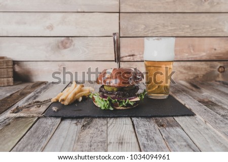 Burger with Beer