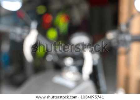 Blurred  vintage classic Motorcycle .