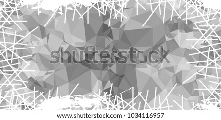 Mosaic abstract background with grunge white border. Copy space. Vector clip art.
