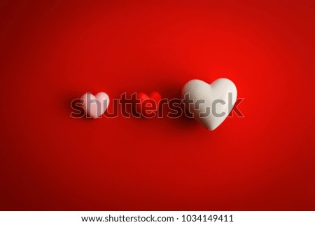 Valentines heart on a red background.Happy Valentines Day background. Can be used for celebrations valentines day.