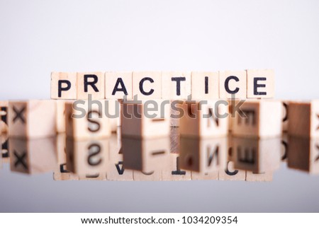 Practice word cube on reflection