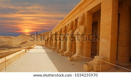 Valley of Kings, in Luxor (Ancient Thebes) west bank, Egypt. Royalty-Free Stock Photo #1034235970