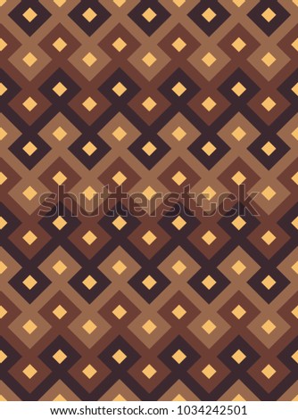 Oriental seamless vector pattern. Arabic geometric pattern. Vintage ornament with diamonds. Abstract pattern for fabric or packaging