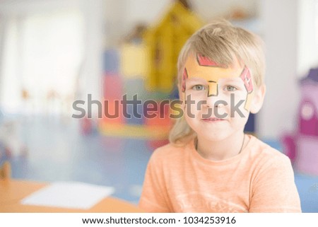 little boy face painting