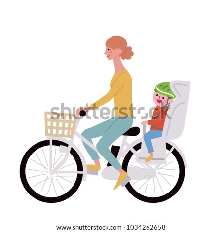 People in a bicycle illustration