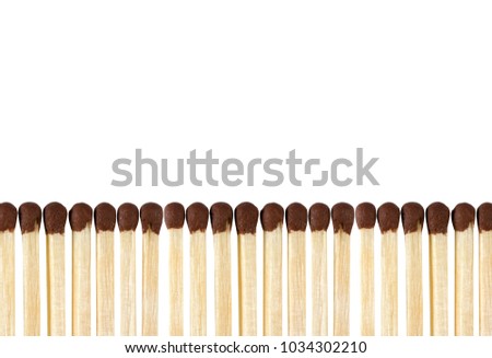 Lucifer match. Matches on a white background. Royalty-Free Stock Photo #1034302210