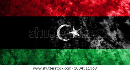 Libya smoke flag