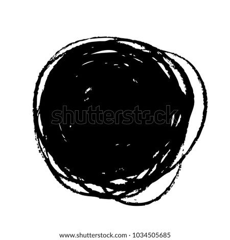 black circle vector grunge background. big dot