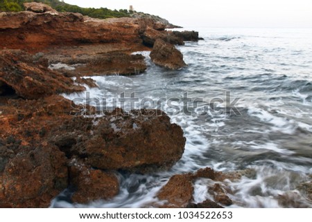 
Rocky landscape on the sea