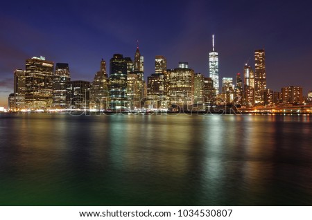 New York City Manhattan night sky