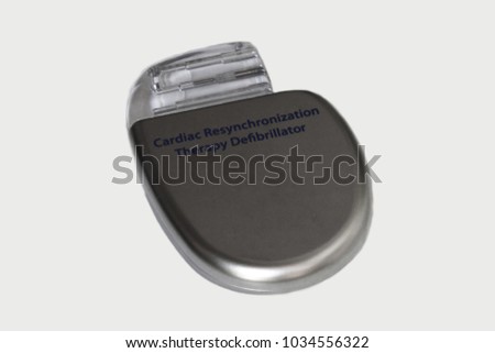 Soft and blurry image,Close up Pacemaker Over white background