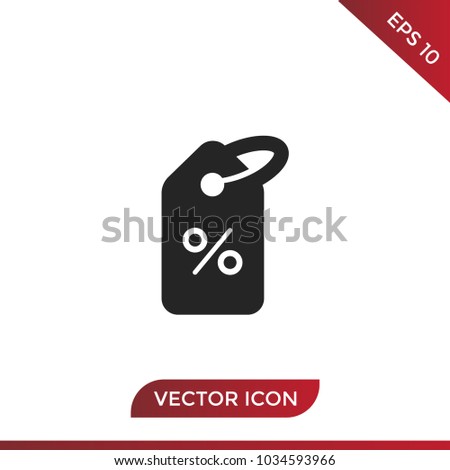 Tag with percent icon