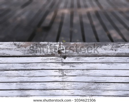 Full Frame White Bamboo Sticks Fence Around Wooden Planks Floor