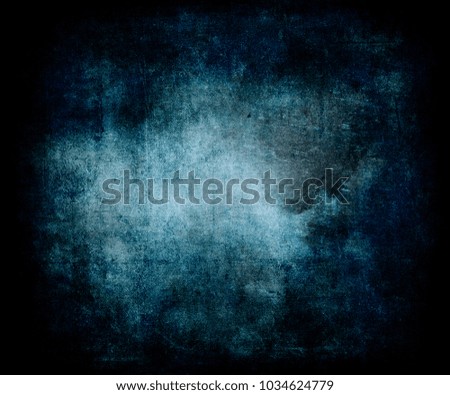 Blue grunge fabric texture, obsolete scratched background, space for text or picture