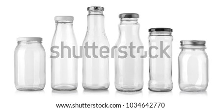 glass bottle isolated on white background Royalty-Free Stock Photo #1034642770