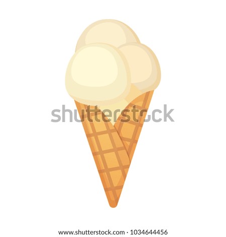 ice cream illustration. Summer food .
