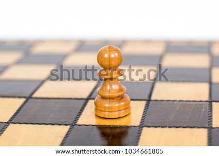 Chess. Chess board. Wooden chess pieces