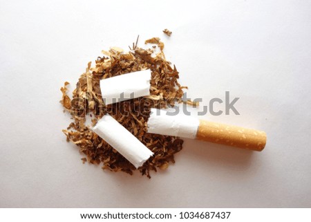 Broken cigarette, stop smoking concept