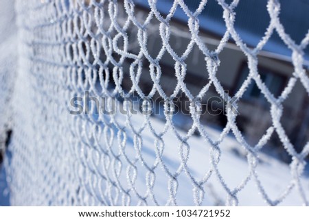 fence background snow frost  