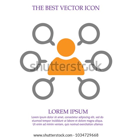 Social network vector icon eps 10.