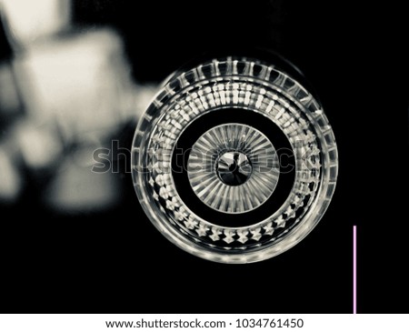 Stylish round shape door knob isolated beautiful object stock photo