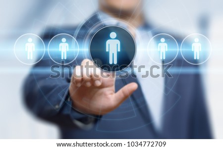 Human Resources HR management Recruitment Employment Headhunting Concept. Royalty-Free Stock Photo #1034772709