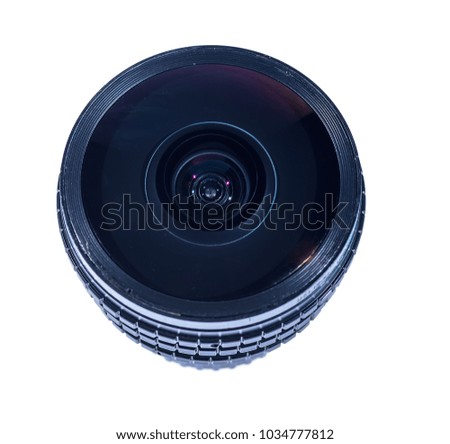 isolated wide-angle photographic lens