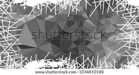 Mosaic abstract background with grunge white border. Copy space. Raster clip art.