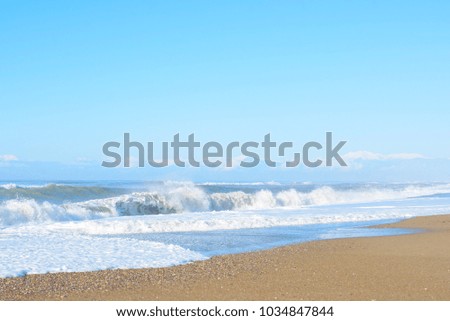 Waves of the sea on the beach