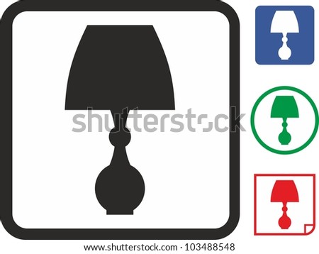Electric light lamp vector icon