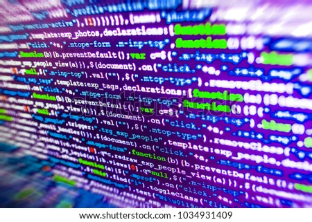 Abstract technology background. Programming preventing hacks in Internet security. Programing workflow abstract algorithm concept. Coding hacker concept. Vivid colors. Freeware open source project. 