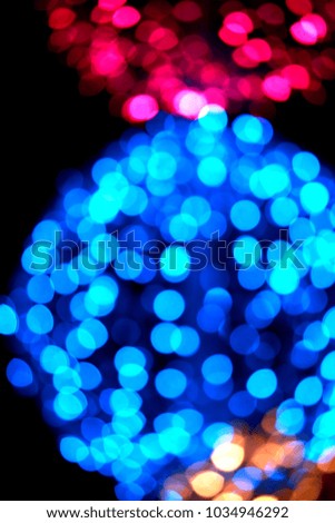 Abstract blur of decorative lighting on festival