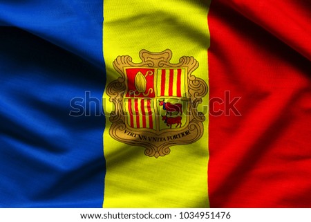 Andorra waving flag