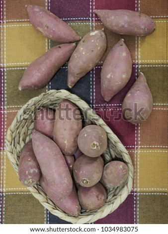 Sweet potatoes in a basket
