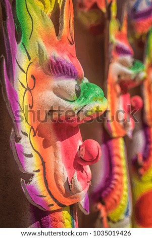 Colorful dragon joss stick