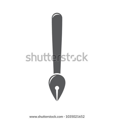 pen writer traditional design logo vector