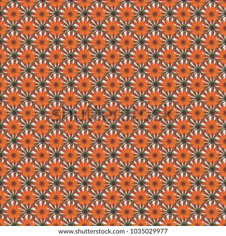 Soft design. Endless texture for wrapping, textiles, paper in green, pink and orange colors. Floral seamless pattern.