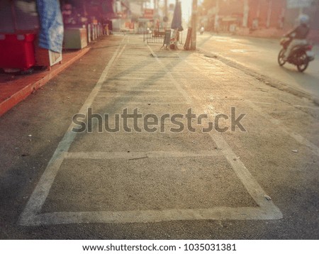 Blurry image space, parking  for motorbike parking in public areas, markets, shopping centers in Asia ,need blur picture