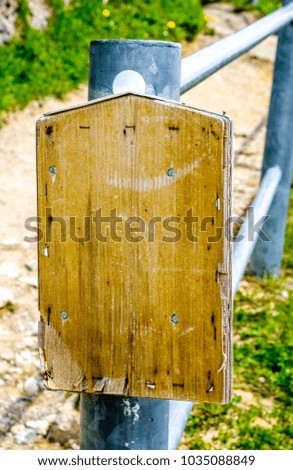 wooden billboard with copy space