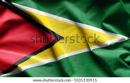 Guyana Waving Flag