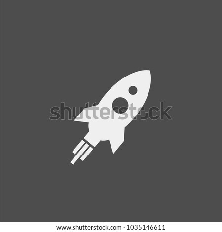 Rocket flat vector icon. Speed flat vector icon