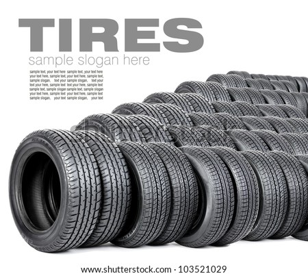 Tires isolated on white background