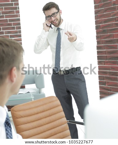 businessman communicating on the mobile