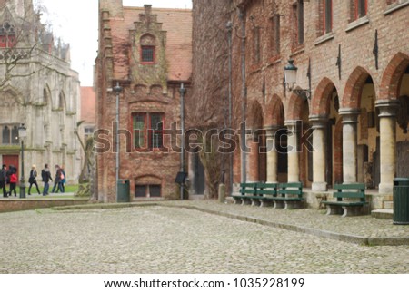 Streets of the old city, Bruges, Belgium