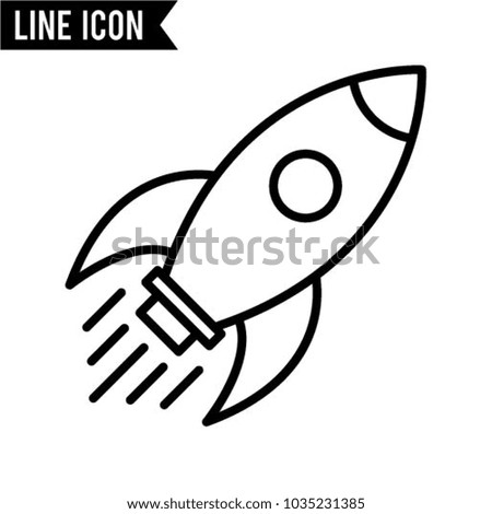 Rocket vector icon Royalty-Free Stock Photo #1035231385